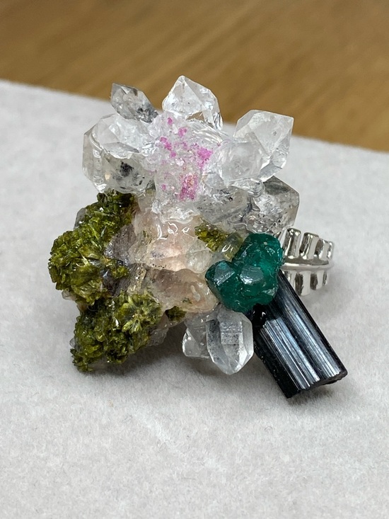 Jewelry | Adjustable Raw Crystal Statement Ring Luxury Natural Druzy ...